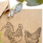 Chicken And Rooster Rubber Stamps, thumbnail 3 of 6