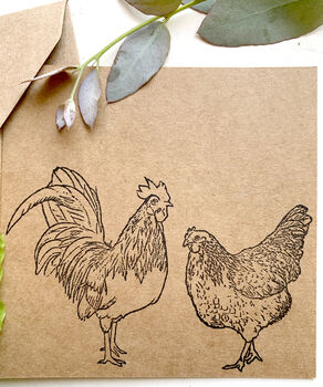 Chicken And Rooster Rubber Stamps, 3 of 6