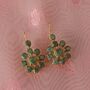 Green Onxy Dangle Earrings, thumbnail 1 of 4