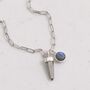 The En Pointe Duo Pyrite Necklace, Silver, thumbnail 5 of 8