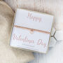 Rose Gold Cz Pavé Heart Bracelet, Happy Valentines, thumbnail 1 of 3