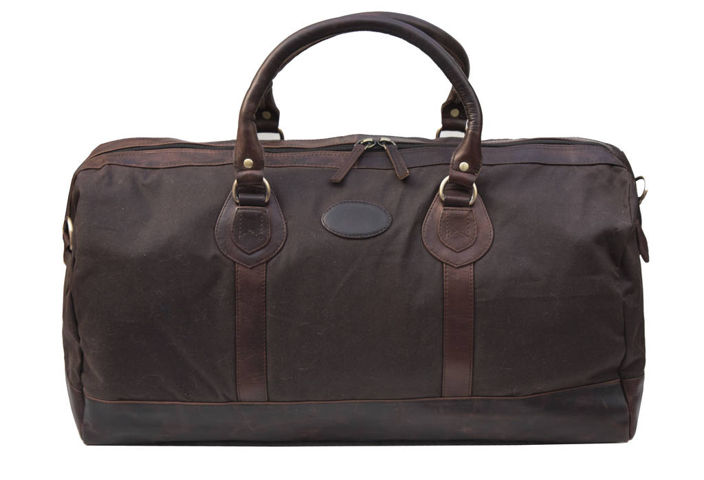 waxed cotton holdall