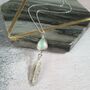 Harmony Chalcedony Feather Necklace, thumbnail 2 of 6