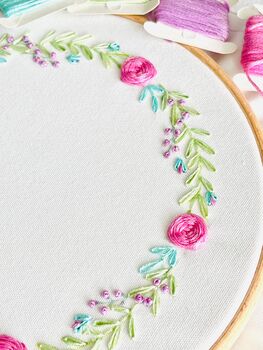 Floral Hoop Embroidery Kit, 4 of 4
