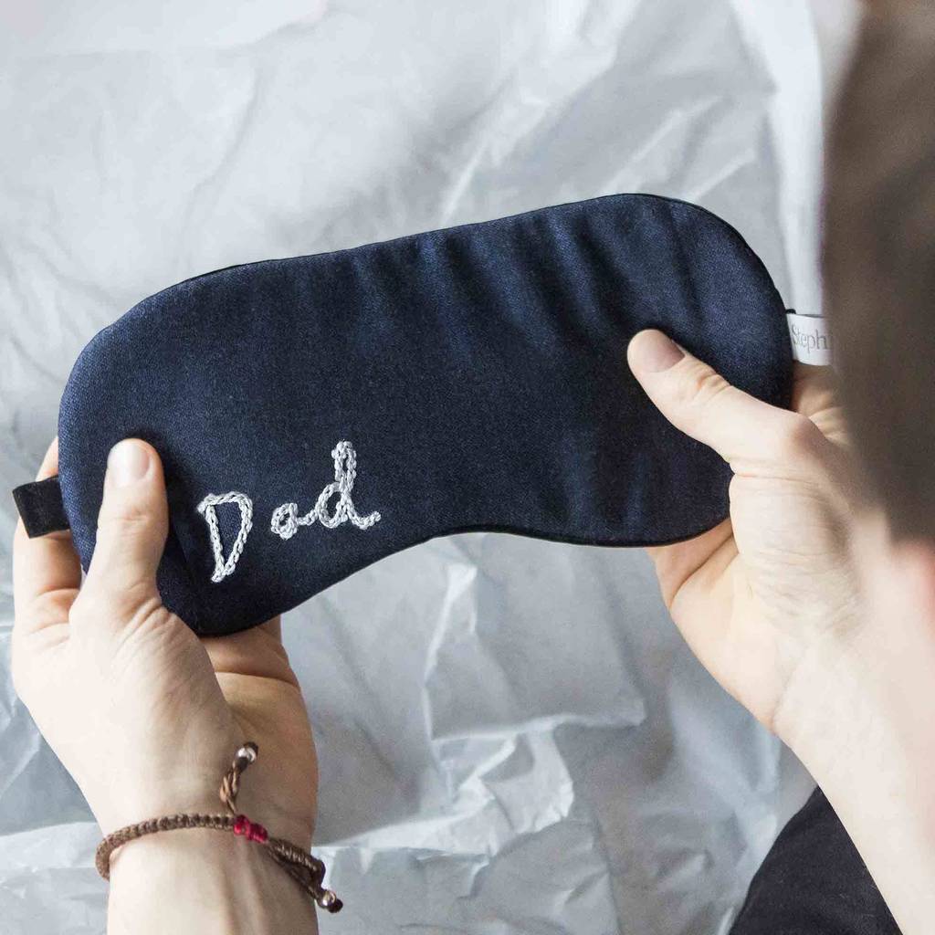 personalised mens silk eye mask by stephieann