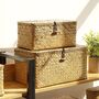 Set Of Three Basket With Lid Seagrass Storage Baskets, thumbnail 3 of 7