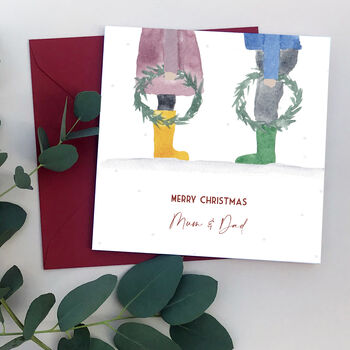 Personalised Couple Mum Dad Christmas Card, 3 of 3