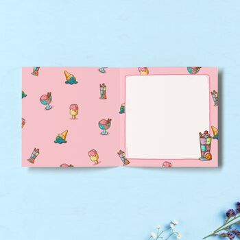 Pig Ice Cream Card | Cute Greeting Cards, 3 of 4