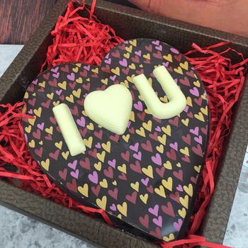 Personalised I Love You Chocolate Valentines Heart Gift, 3 of 5