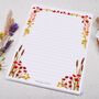 A5 Letter Writing Paper With Poppy Flower Border, thumbnail 3 of 4