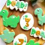 Dinosaur Party Biscuit Favours / Set Of 12 Biscuits, thumbnail 1 of 5