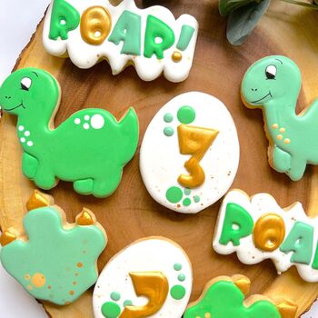 Dinosaur Party Biscuit Favours. Set Of 12 Party Favours, 2 of 7