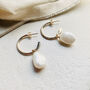 Large Tapered Pearl Hoops, thumbnail 1 of 4