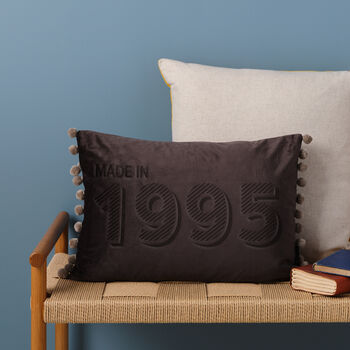 Personalised 30th Birthday Velvet Cushion, 6 of 12