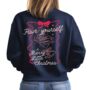 Personalised Santa Cocktail Graphic Christmas Jumper, thumbnail 1 of 3