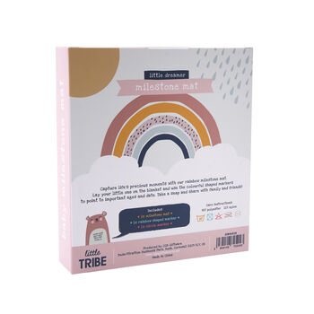 Rainbow Design Baby Milestone Mat And Gift Box, 3 of 4