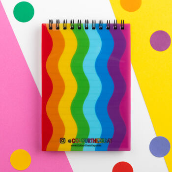 Bright Rainbow A6 Spiral Bound Notebook, 2 of 6