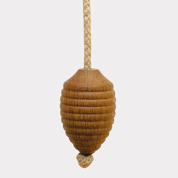 Solid Wooden Oak Rope Bathroom Light Pulls, 2 of 2
