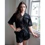 Ladies Black Cotton Short Pyjama Set 'Betty', thumbnail 1 of 8