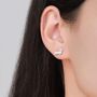 Sterling Silver Cute Sausage Dog Puppy Stud Earrings, thumbnail 5 of 12