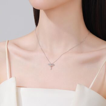 Sterling Silver Tiny Dragon Pendant Necklace, 5 of 11