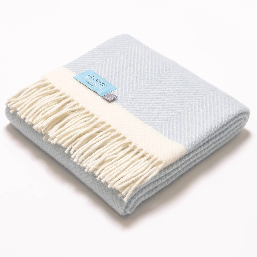 british wool herringbone throw by atlantic blankets