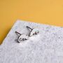 Sterling Silver Chameleon Stud Earrings, thumbnail 1 of 7