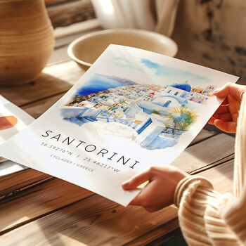 Santorini Greece Travel Wall Art Poster, 3 of 7