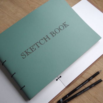 Personalised Refillable Leather Sketch Book, 6 of 10