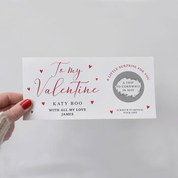 Personalised To My Valentine Scratch To Reveal Card, 2 of 4