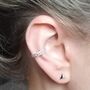 Sterling Silver Pyramid Ear Cuff, thumbnail 2 of 6