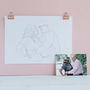 Personalised Couple Portrait Print Anniversary Gift, thumbnail 1 of 12