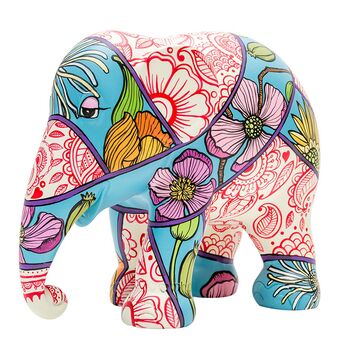 'Henna And Head Scarves' Hand Painted 15cm Elephant, 5 of 11