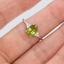 Genuine Peridot Oval Ring, thumbnail 4 of 12