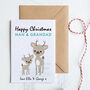 Grandparent's Christmas Card Personalised With Deer, thumbnail 2 of 6