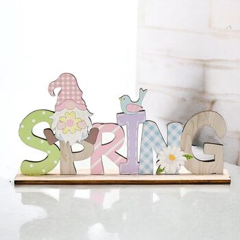 Small Wooden Easter And Spring Table Display Signs, 6 of 7