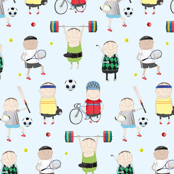 Sporty Boys Gift Wrap One Sheet, 2 of 3