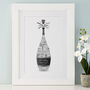 Personalised Silver Anniversary Champagne Word Art, thumbnail 5 of 9