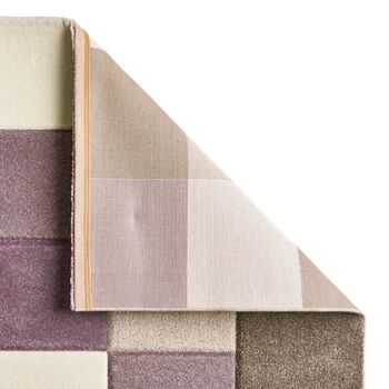 Area Rug Machine Woven Rectangle Beige Purple, 2 of 12