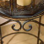 Antiqued Scroll Lantern On Stand, thumbnail 4 of 4