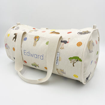 Personalised Safari Print Children's Overnight Bag, 4 of 7