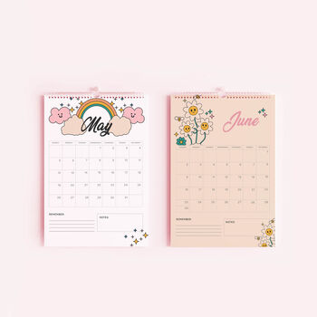 2024 Pink Daisy Calendar, 6 of 7