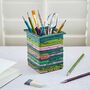 Recycled Newspaper Square Pencil Holder, thumbnail 4 of 12