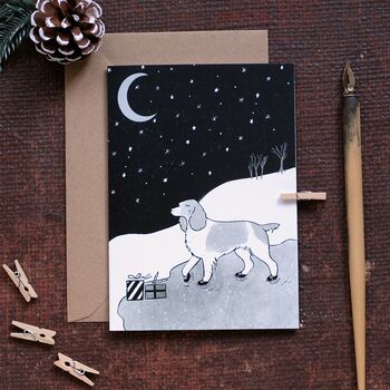 Dog Christmas Card Springer Spaniel, 2 of 3