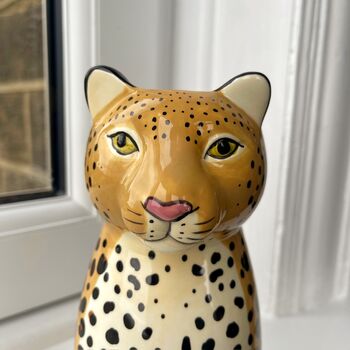 Ceramic Leopard Shaped Vase, 6 of 7
