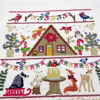 Festive Forest Hand Embroidery Kit, 6 of 12