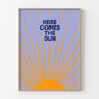 Here Comes The Sun Beatles Print Lilac, thumbnail 10 of 10