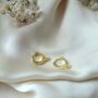 Gold Ear Stack, Small Gold Earrings With Free Name Pouch, thumbnail 3 of 9