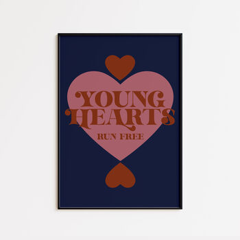 Young Hearts Run Free | Disco Print | Music Poster | Wall Art | A5 A4 A3 | Retro Inspired Music Print | Disco | Bold | Typographic |, 6 of 8