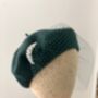 Bottle Green Beret With Optional Veil And Accessories, thumbnail 2 of 11